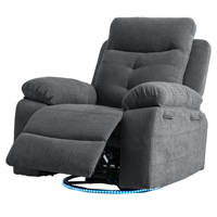 Fauteuil inclinable électrique de style moderne de luxe Fonction de stockage d'éclairage Canapé inclinable électrique de haute qualité