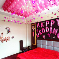 Décoration de mariage et de fête d'anniversaire, fournitures de mariage, ballons en forme de cœur, paillettes, pendentifs en soie de pluie