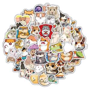 Autocollants en vinyle découpés et étanches pour <span class=keywords><strong>hamster</strong></span> personnalisés pour enfants, cahier de journal, scrapbooking, conception créative sur le thème des animaux. - Product Image 4