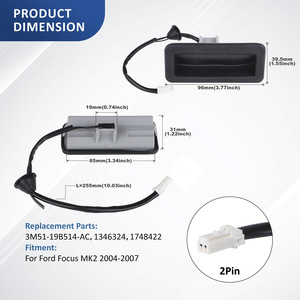 สวิตช์ประตูท้ายรถ 3M51-19B514-AC สำหรับฟอร์ดโฟกัส Mk2 2004-2007 สีดำอะไหล่ทดแทน - Product Image 2