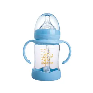 Заказной дизайн печатных грудное молоко младенца BPA бесплатно стеклянная безопасная бутылочка для кормления ребенка