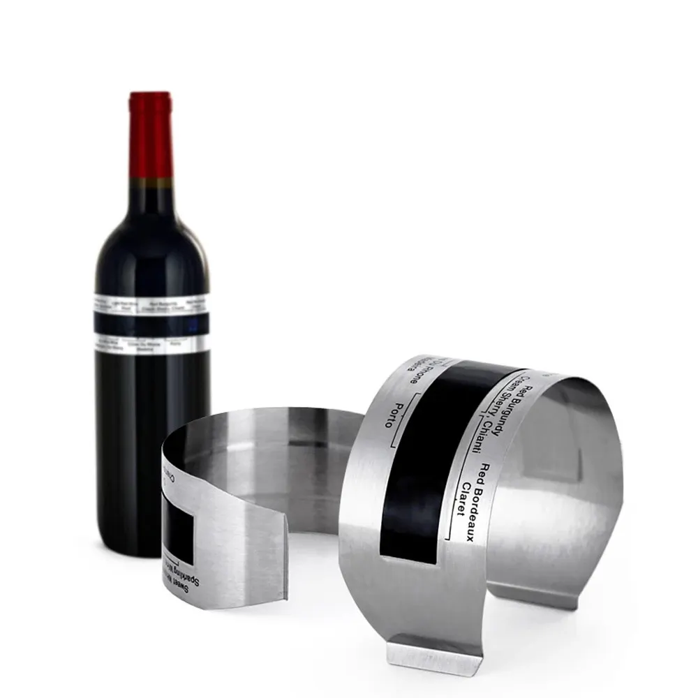 Цифровой термометр из нержавеющей стали для бутылок красного вина, измеритель температуры с 4-24 градусами по Цельсию, для домашнего пивоварения, Красного вина