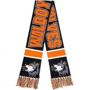 Bufanda Deportiva Personalizada al por Mayor con Logotipo del Equipo, Bufanda de Fútbol de Doble Cara Tejida en Jacquard para Aficionados al Fútbol - Product Image 1