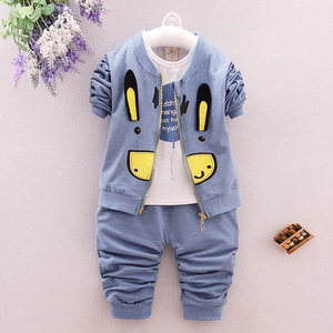 Vêtements pour enfants en gros, ensemble de 3 pièces pour enfants, veste, t-shirt et pantalon - Product Image 3