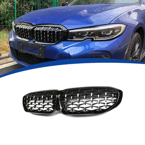 Reemplazo de Parrilla Delantera para BMW Serie 3 G20, Color Negro Brillante y Plateado, para Modelos 2020, 2021 y 2022 - Product Image 1
