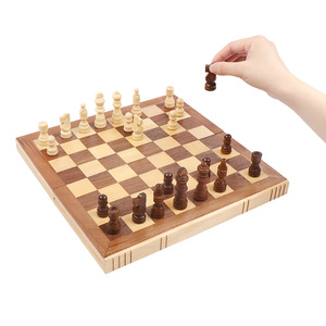 Tùy Chỉnh Dành Cho Người Lớn Trẻ Em Món Quà Gia Đình Đồ Chơi Trò Chơi Bàn Cờ Giáo Dục Khác Đồ Chơi Bằng Gỗ Có Thể Gập Lại Hội Đồng Quản Trị Trò Chơi Cờ Vua Thiết Lập - Product Image 5