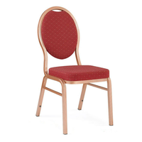Dossier ovale En Aluminium À Manger Chaise Empilable Chaise De Banquet
