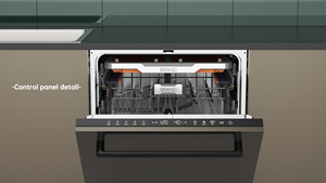 220V 50Hz Ouverture et fermeture automatiques <span class=keywords><strong>de</strong></span> la <span class=keywords><strong>porte</strong></span> Commandes d'éclairage LED <span class=keywords><strong>Lave</strong></span>-<span class=keywords><strong>vaisselle</strong></span> intégré Acier inoxydable - Product Image 6