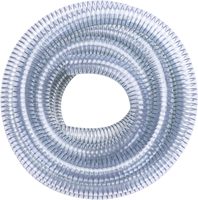 Tuyau flexible transparent en PVC de qualité alimentaire renforcé de fil d'acier pour aspiration industrielle d'huile et de liquides