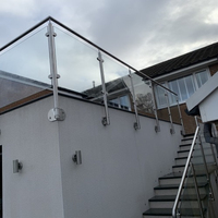 Innentreppe Glas-Pfosten-Geländer Treppenhandlauf-Design