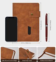 Cuaderno Agenda sin fecha Funda de cuero Pu con logotipo personalizado