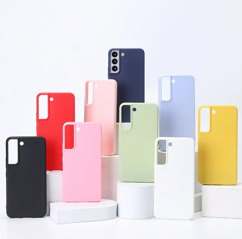 Multi-Colored Matte TPU Phone Case For Samsung Galaxy S21FE S21 Ultra S21+ S22 Ultra S22 Pro S23 Soft Silicon Case For Samsung