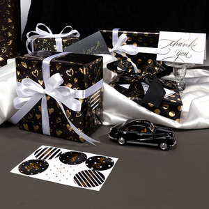 Fábrica al por mayor 80g cumpleaños personalizado lujo 43cm X 3M rollo de papel metálico papel de regalo para embalaje - Product Image 6