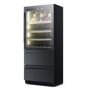 Mejor Refrigerador para Vinos con Combinación de Bodega y Cajón para Bebidas, Separador para Frutas, Leche, Refrescos y Bebidas, Sin Niebla - Product Image 1