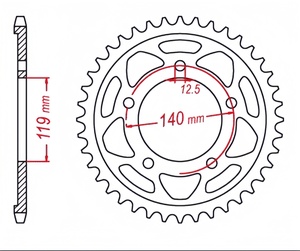 เฟืองอะลูมิเนียมอัลลอย525พิทช์7075-T6สำหรับ <span class=keywords><strong>BMW</strong></span> F750 <span class=keywords><strong>800</strong></span> 850 900GS F900R XR S1000 <span class=keywords><strong>RR</strong></span> - Product Image 6