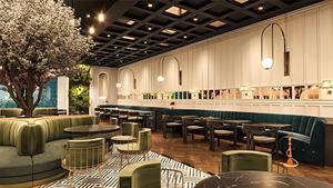 Cao cấp sang trọng khách sạn cafe đồ nội thất bàn ăn và ghế cao trở lại màu xanh lá cây nhung gỗ nửa vòng tròn nhà hàng ghế sofa - Product Image 4