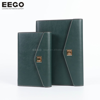 Carnets de notes A5 haut de gamme en cuir PU noir à trois volets avec rabat incliné, 100 g/m², lignés, personnalisables pour entreprises