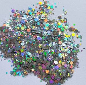 Xu cai चुंकी ग्लिटर थोक मिश्रण दिल मून स्टार डायमंड स्नोफ्लेक क्रिसमस पार्टी के लिए रंगीन पाउडर - Product Image 2