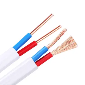 Highly Flexible Cable Wire 2*0.3 0.5 0.75 Flat Cable RVV PVC Insulation Sheath Power Cable Copper Electrical Wire