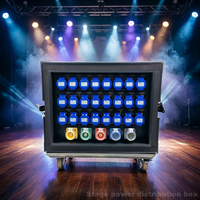 Distribuidor de Energía de Alta Resistencia de 24 Canales y 16A, Monofásico/Trifásico, Clasificación IP55, con Pantalla de Voltaje/Corriente Dual para Conciertos y Pantallas LED