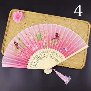 Éventail pliant publicitaire personnalisé en papier avec baleines en bambou de 21 cm pour fans de rave - Product Image 4