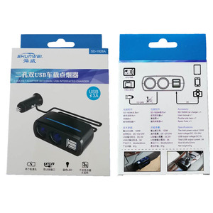 Cargadores Adaptadores de Corriente de 12-24V CC con <span class=keywords><strong>Doble</strong></span> Puerto USB, Divisor de Encendedor de Cigarrillos ABS con Carga Rápida QC3.0 para Automóviles - Product Image 6