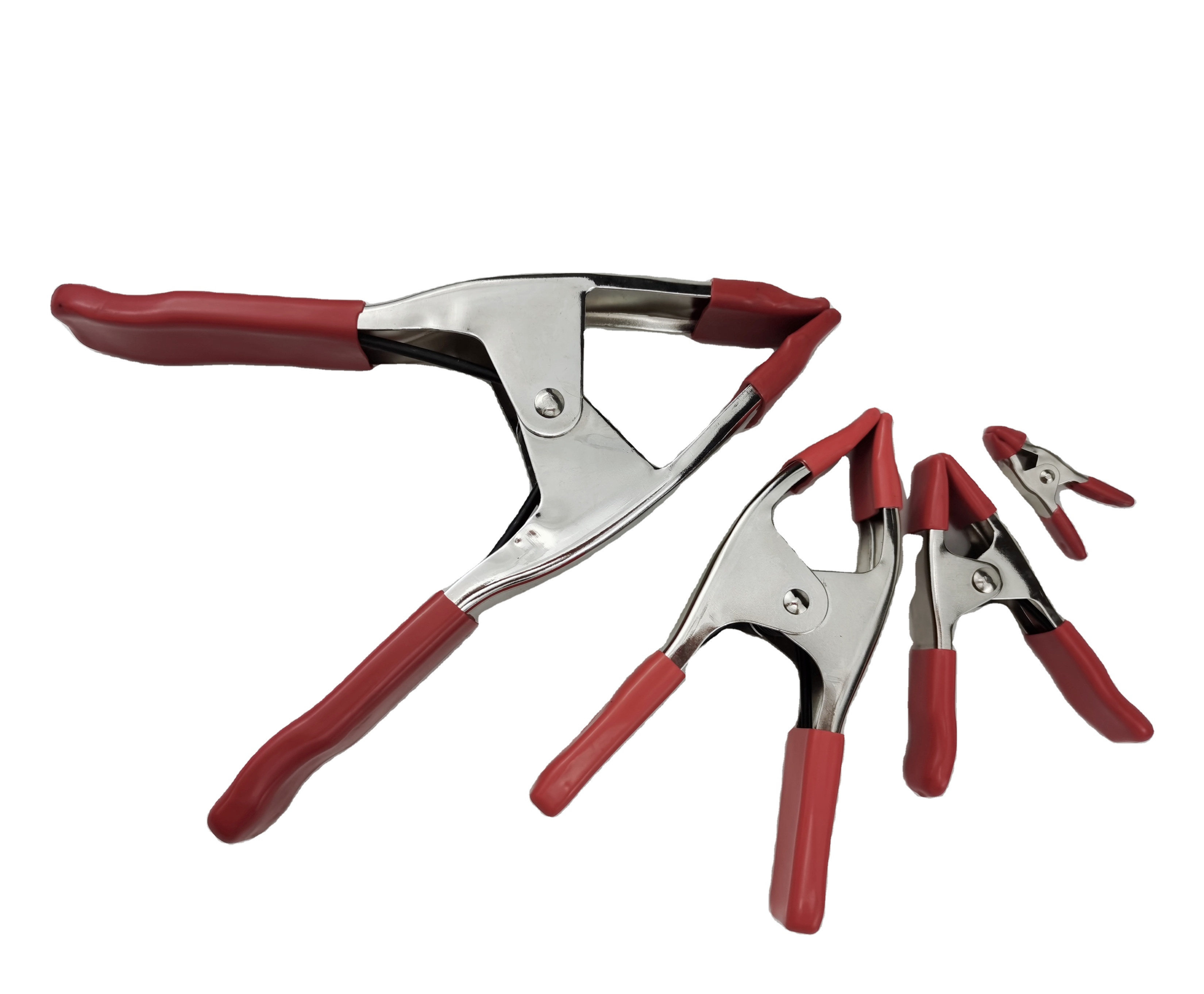 Высокое качество 4 дюймовые OEM ODM Металл Пружинные зажимы красного и черного цвета из кожи аллигатора пружинный зажим для работы по дереву инструменты