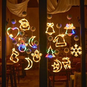 Guirlande lumineuse à ventouse Yuyang pour décorations de Noël, lampe LED suspendue multicolore pour sapin de Noël - Product Image 1