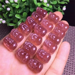 Cristal de guérison naturel sculpté améthyste <span class=keywords><strong>Pixiu</strong></span> Super Seven Blue Moonstone Quartz fraise <span class=keywords><strong>Pixiu</strong></span> pour l'argent - Product Image 2