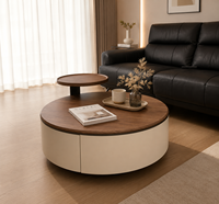 Chengda Eleganter Luxuriöser Moderner Einzigartiger Geräumiger Abgerundeter Marmor Funktionaler Holzrahmen Langlebiger Umweltfreundlicher Maßgefertigter Couchtisch