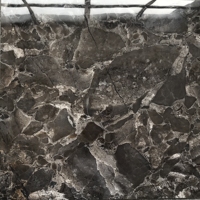 Carreaux de sol en marbre noir et blanc à carreaux Carreaux noirs et dorés Carreaux de céramique d'importation de Dubaï 60x60cm