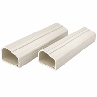 RD100 Cache-conduit ABS stabilisé aux UV pour climatiseur mural, cache-tuyau décoratif carré mince pour climatiseur split