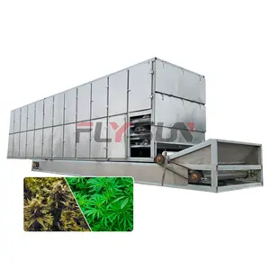 Propane Natural Gas type hemp flower drying machine for extract CBD oil Herb leaf mesh belt dryer equipment