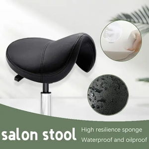 Horseshoe <b>Stool</b> With Backrest Barber Chair High Quality Salon Furniture Adjustable Beauty Bench - Product Image 3