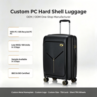 Valise G2 au design élégant en matériau PC avec serrure TSA, roulettes silencieuses en velours pêche, multicolores, pour homme d'affaires et étudiant