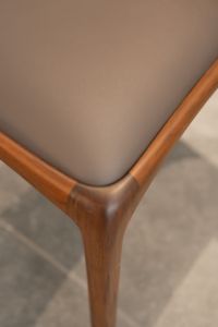 Chaise de salle à manger moderne en bois de frêne avec finition couleur noyer, structure en bois massif, mobilier contemporain pour la maison, l'hôtel et le restaurant, PISANO - Product Image 6