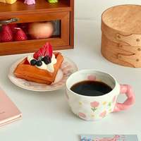 Taza de Gres Personalizada para Fiestas en Casa o Bodas, Diseño Simple, Ideal para Regalo, Estilo Nórdico Moderno, Taza de Cerámica para Café o Leche