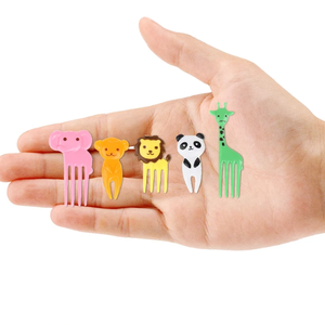 Reusable animal food picks mini forks for kids cute fruit fork bento box