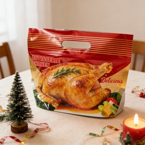 Microwave Hot Grilled Chicken Bags Stand up Pouch Anti-fog <b>Rotisserie</b> Packaging Custom Roast Chicken Bag - Product Image 3