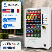 Máquina Expendedora Combinada RUNYANG Personalizada para Exteriores, con Pantalla Táctil, para Aperitivos, Bebidas y Alimentos, Operada con Monedas