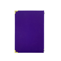 Couverture de menu semi-rigide de haute qualité Reliure élastique Couverture de menu en cuir synthétique Couverture de menu pour boissons pour restaurant