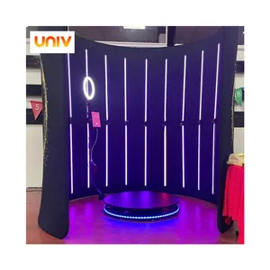 2024 New Design 360 Photo Booth Machine for Wedding Party 360 Photo Booth Sharing Station with Led Fill Light