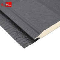Grande isolation décorative en PRF Panneaux latéraux en acier préfabriqués Parement PIR Mur sandwich pour façade en béton préfabriqué