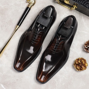 Zapatos Oxford de Negocios para Hombre de Cuero Genuino con Capa Superior de Cuero Vacuno, Zapatos Formales - Product Image 1