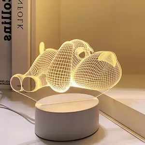 Newish foto personalizzata creativa 3d Illusion Anime Lamparas acrilico tavolo scrivania Base Led lampada di natale decorazione della stanza dei bambini luce notturna