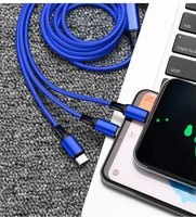 Cable de Datos BON Tipo-C USB 3.0 5A de Carga Rápida con Trenzado de Nailon de 1m/1.2m para Móvil y PC