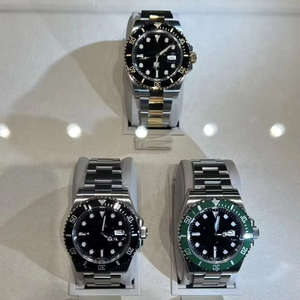 Montre de luxe pour homme en acier inoxydable, cadran noir, mouvement automatique, dorée, pour affaires - Product Image 3