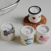 Nouvelles Bougies Parfumées Artisanales en Plâtre Mignonnes pour Décoration d'Intérieur, Ornements, Souvenirs, Cadeaux et Faveurs de Fête