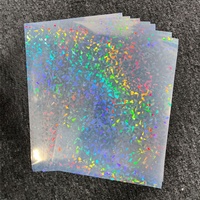 Papier autocollant brillant en PET holographique A4, résistant à l'eau, compatible avec les imprimantes jet d'encre et laser, feuille de vinyle résistante aux UV
