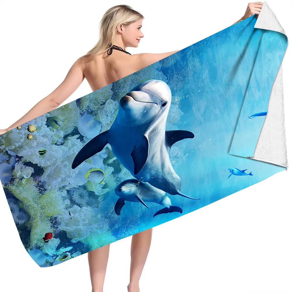 2023 Hot Selling Recycled Microfiber Beach Towel With Custom Logo Print Beach Towel Dress